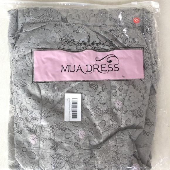 MUADRESS Womens Vintage Lace Sleeveless Dress Gray - Picture 5 of 5